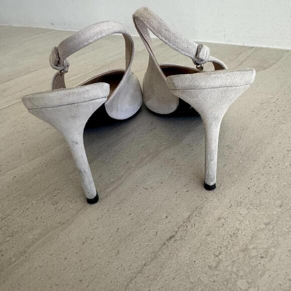 Jeffrey Campbell Pointed Toe Elegant Slingback Pumps Suede Leather Size 8.5 - Picture 5 of 7